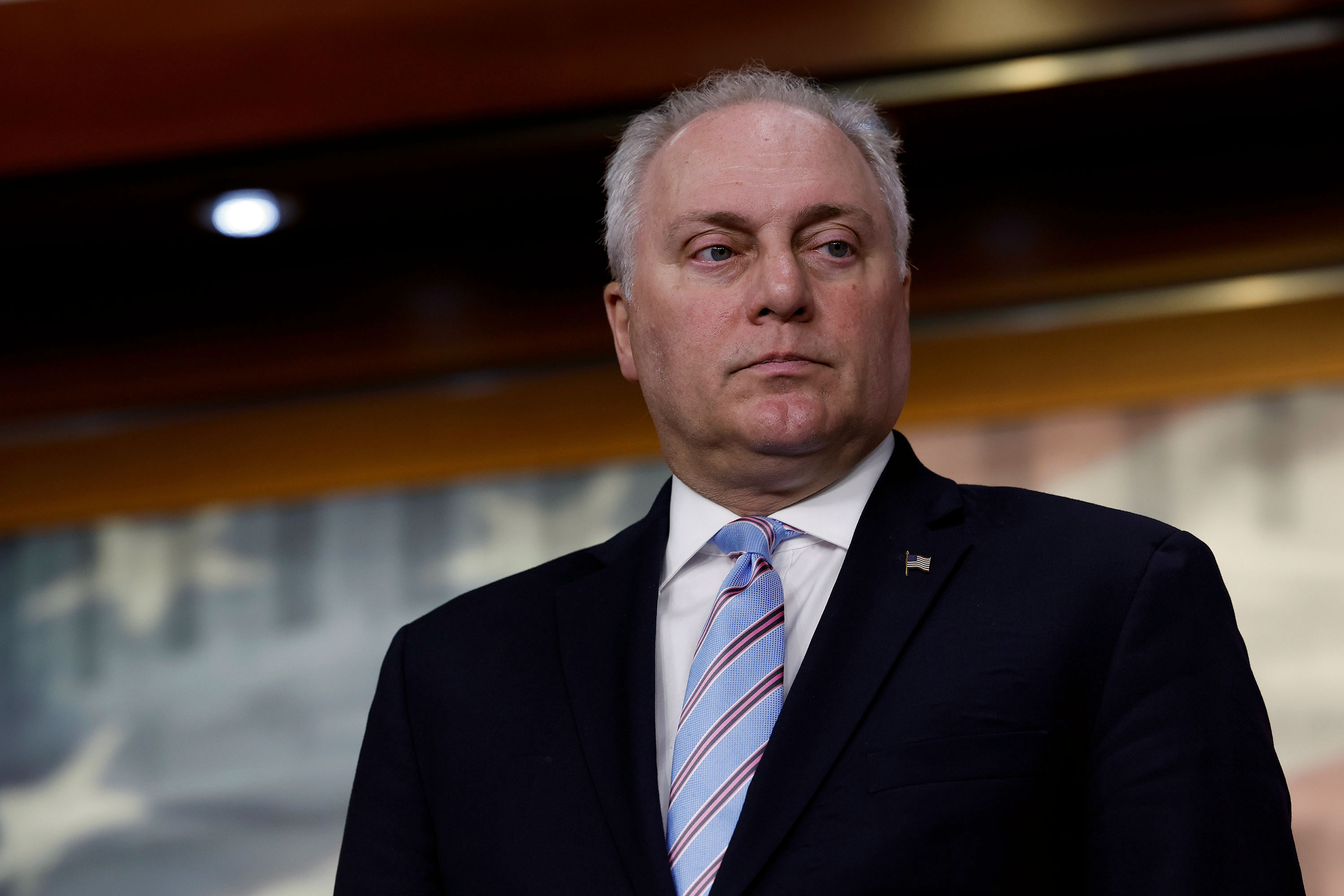 Rep. Steve Scalise listens during a news conference in Washington, DC, in 2022.