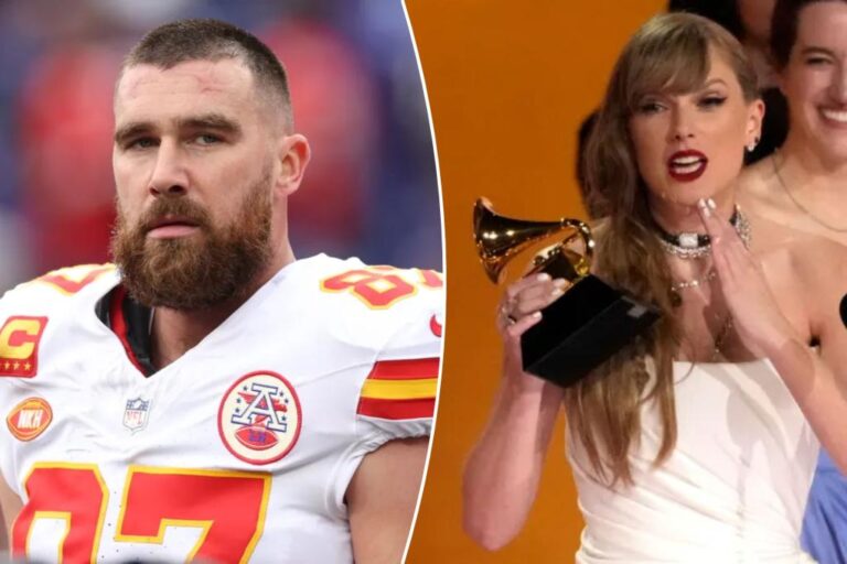 How Travis Kelce supported Taylor Swift's record-making Grammys 2024 night